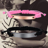 NEHZUS Couples Bracelets ID Nom Bracelet Personnalisé Bracelet Personnaliser Graver Bracelet