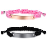 NEHZUS Couples Bracelets ID Nom Bracelet Personnalisé Bracelet Personnaliser Graver Bracelet