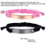 NEHZUS Couples Bracelets ID Nom Bracelet Personnalisé Bracelet Personnaliser Graver Bracelet