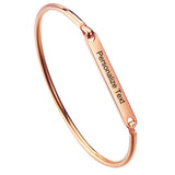 Bracelets inspirants pour femmes, cadeau personnalisé pour maman, bracelet manchette avec mantra gravé