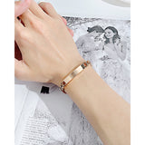 NEHZUS Couples personnaliser Bracelets en acier inoxydable personnaliser bijoux idées cadeaux