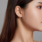 925 Sterling Silver Vintage Double Circle Ear Buckles Interweave Twist Round Earrings for Women Fine Jewelry Gift