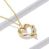 925 Sterling Silver Plated Gold Infinity Love Pendant Chain Necklace for Women Fine Jewelry Wedding Party Gift