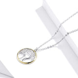 Tree of Life Pendant Necklace for Women Sterling Silver 925 Family Chain Necklaces Luxury Bijoux Collar Gifts