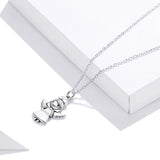 925 Sterling Silver Guardian Angel Chain Necklace White Enamel Jewelry Gift for Health Professional