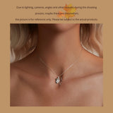 Solid 925 Sterling Silver Autumn Leaf Butterfly Pendant Necklace White Gold Plated Neck Chain for Women Birthday Day Gift