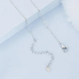 925 Sterling Silver Jewelry Crescent Moon and Star Pendant Necklace for Women Teen Girls CZ Fashion Necklace