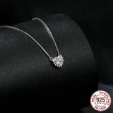 925 Sterling Silver Heart-Shaped Moissanite Pendant Necklace for Women Wedding Valentine's Day Fine Jewelry Gift