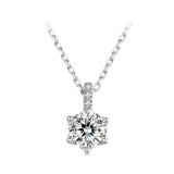 Moissanite Pendant Necklace D Color VVS1 Lab Grown Diamond for Women Wedding Engagement 925 Sterling Silver Fine Jewelry