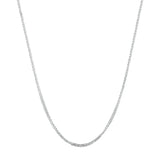 925 Sterling Silver Basic Chopin Necklace Simple Style Chain Link for Women Platinum Plated Fine Jewelry