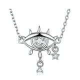 925 Sterling Silver Devil's Eyes Clavicle Chain for Women Fine Jewelry Guardian Necklace Choker Wedding Gift