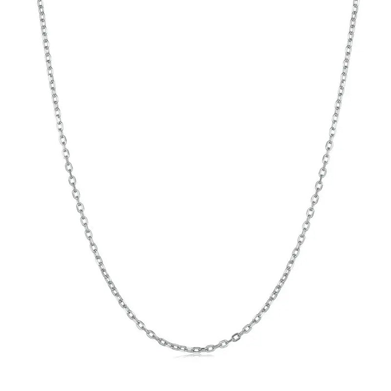 925 Sterling Silver Lobster Clasp Adjustable Necklace Basic Chain Link Simple Fine Jewelry for Women Birthday Gift