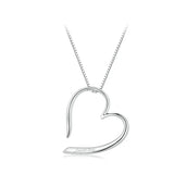 925 Sterling Silver Magic Heart Pendant Necklace Simple Forever Love Neck Chain for Women Valentine's Day Gift