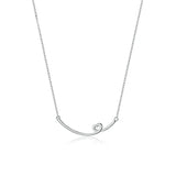 Genuine 925 Sterling Silver Smile Heart Necklace for Women Short Necklaces France Style