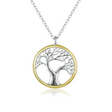 Tree of Life Pendant Necklace for Women Sterling Silver 925 Family Chain Necklaces Luxury Bijoux Collar Gifts