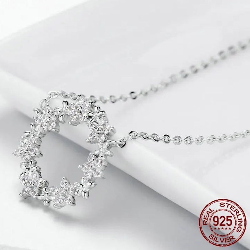 925 Sterling Silver Shining Stackable Star Round Shape Pendants Necklaces Women Wedding Jewelry Collar