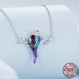 925 Sterling Silver Cute Bird Pendant Necklace for Women Teen Girls Animal Jewelry Gifts for her