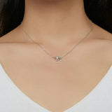 925 Sterling Silver Devil's Eyes Clavicle Chain for Women Fine Jewelry Guardian Necklace Choker Wedding Gift