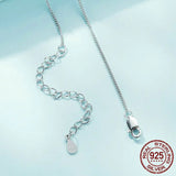 925 Sterling Silver Mountain Necklace Geometric Wave Neck Chain for Women Party Fine Jewelry Gift