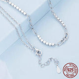 925 Sterling Silver Shining Zircon Necklace O-chain Splice Link for Women Birthday Engagement Gift Fine Jewelry