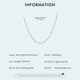 925 Sterling Silver Chain Necklace Classic Cable Chain Necklace Thin & Dainty & Sturdy Chain Necklaces 17.71 Inch