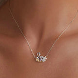 925 Sterling Silver Cute Swan Pendant Necklace for Women Teen Girls Animal Jewelry Gifts for her