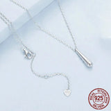 925 Sterling Silver Elegant Teardrop Necklace for Women, Gold Plated Dainty Pendant Jewelry Gifts for Birthday/Valentine