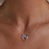 Rainbow Necklaces for Women, 925 Sterling Silver Butterfly & Dragonfly Pendant Necklace Jewelry Gift for Women