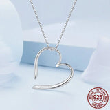 925 Sterling Silver Magic Heart Pendant Necklace Simple Forever Love Neck Chain for Women Valentine's Day Gift