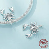 925 Sterling Silver Scorpion Pendant Necklace Platinum Plated Neck Chain for Women Party Fine Jewelry Gift