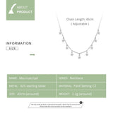 925 Sterling Silver Stackable Stars Choker Necklace Short Chain Necklace for Women Wedding Engagement Fine Jewelry