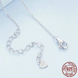 925 Sterling Silver Shimmering Heart Pendant Necklace Love Neck Chain for Women Anniversary Gift Fine Jewelry