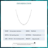 925 Sterling Silver Shining Zircon Necklace O-chain Splice Link for Women Birthday Engagement Gift Fine Jewelry