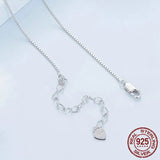 925 Sterling Silver Shining Zircon Pendant Necklace Double Layer Neck Chain for Women Engagement Wedding Fine Jewelry