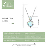 925 Sterling Silver Shining CZ Choker Necklace Heart-Shaped Pendant Chain Necklace for Women Fine Jewelry