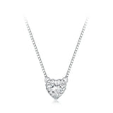 925 Sterling Silver Heart-Shaped Moissanite Pendant Necklace for Women Wedding Valentine's Day Fine Jewelry Gift