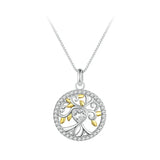 925 Sterling Silver Tree of Life Pendant Necklace Heart Zircon Neck Chain for Women Birthday Fine Jewelry Gift