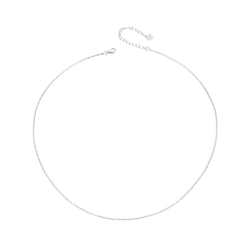 Classic Basic Chain 925 Sterling Silver Lobster Clasp Adjustable Necklace Chain Fashion Jewelry for Women