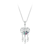 Dream Catcher Necklace 925 Sterling Silver Retro Vintage Tree of Life Jewelry Birthday Gifts for Women Girls