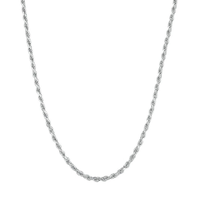 925 Sterling Silver Twisted Silver Necklace Simple Chain Link for Women Platinum Plated Fine Jewelry Gift