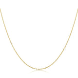 Authentic Gold Color 925 Sterling Silver Basic Cable Chain Necklace Pendant for Women Long Chain Fashion Jewelry