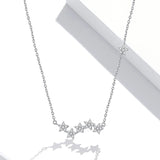 925 Sterling Silver Clear CZ Twinkling Stars Pendant Necklace for Women Wedding Family Gifts Fine Jewelry