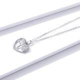 925 Sterling Silver Radiant Clear CZ Tree of Life Heart Pendant Necklace for Women Family Gifts Fine Jewelry