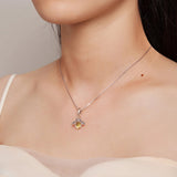 925 Sterling Silver Delicate Bee Pendant Necklace for Women Valentine Gift Silver Chain Fine Jewelry