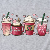 True Love Fun Pattern Printed Women's Casual Round Neck Short Sleeve T-shirt