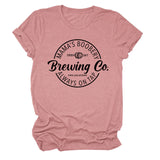 Mama's Boobery Brewing Crew Neck Women's T-Shirt Loose Short Sleeves