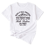 Why Y'all Trying, Casual Crewneck Short-sleeved Women's Top T-shirt