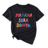 MANANA SERA Letter Fashion Crew Neck Loose Women's Short Sleeve T-Shirt