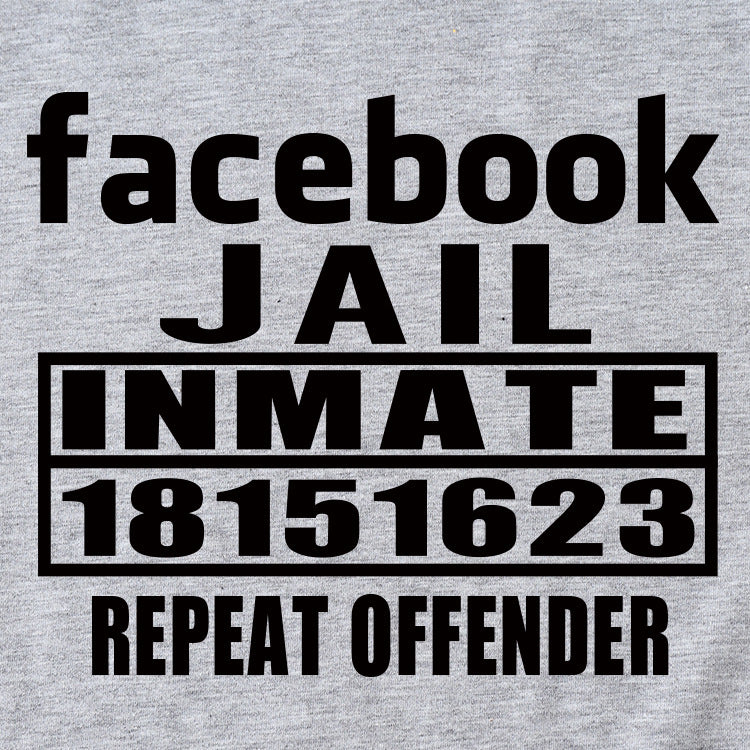 Lettres anglaises Facebook Jalt Immate Col rond Manches courtes