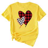 Cross Valentine's Day Love Motif Women's Casual Crewneck Short Sleeves